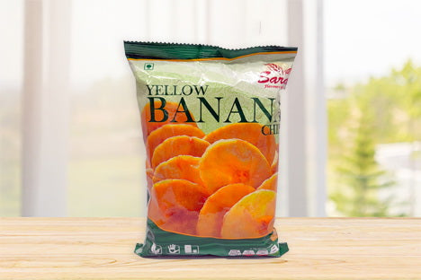 Saras Yellow Banana Chips 150g