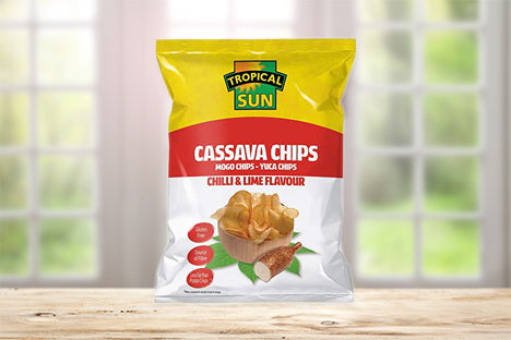 Tropical Sun Cassava Crips Chilli lemon 80gm