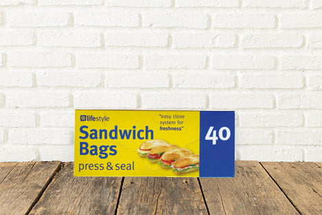Lifestyle Press & Seal Sandwich Bags (40 sacks)