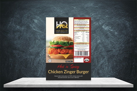 HQ Hot n Spicy Chicken Zinger Burger 700g