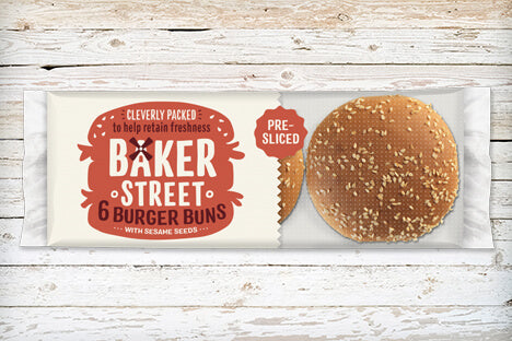 Baker Street Mega Burger Bun 6's