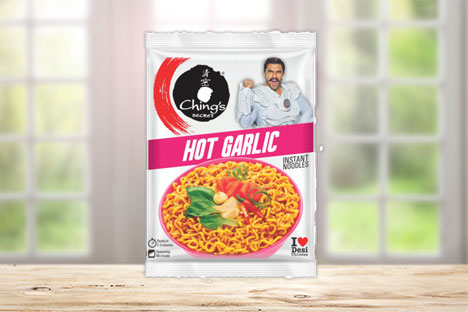 Chings Hot garlic instant noodles 60g