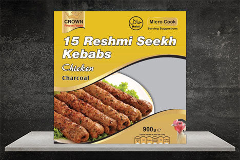 Crown Reshmi Chicken Seekh Kebabs 15s