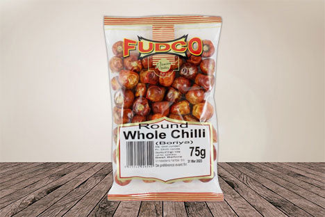 Fudco Round Whole Red Chilli 75g