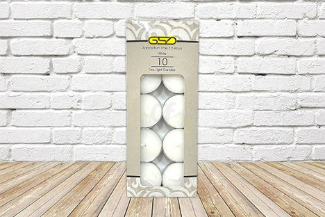 GSD White Candles 10s
