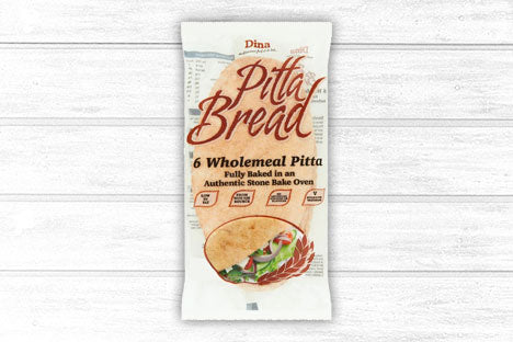 Dina 6 Large Wholemeal Pitta Bread