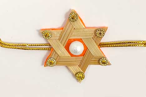 Rakhi Bamboo Orange Star