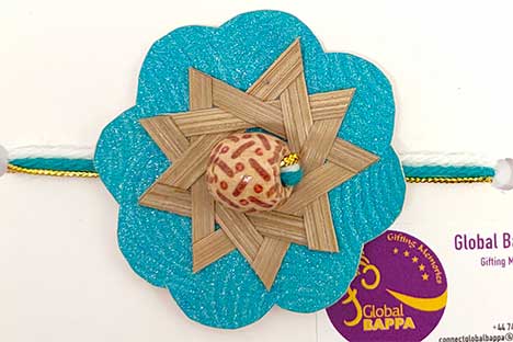 Rakhi Bamboo Blue Flower