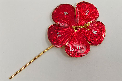 Decorative Red Hibiscus flower